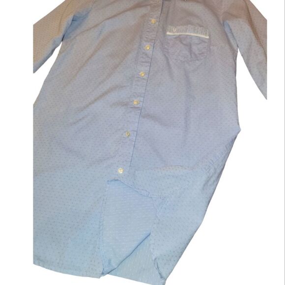Victoria's Secret Blue Button Down/Up Longsleeve Nightgown Pajam Night Shirt XS - Picture 3 of 11